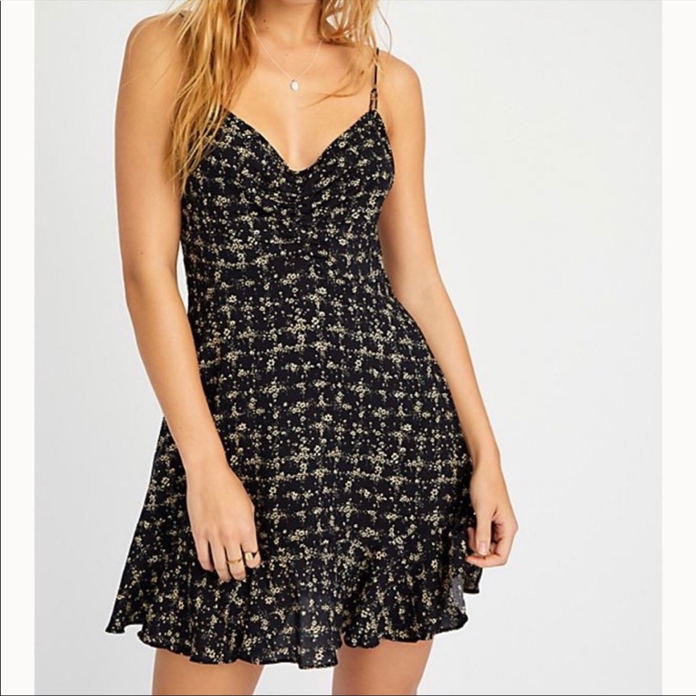 NWT Free people Caught Up Printed Slip By Intimately